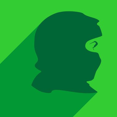 Bir kadın kafası silueti..