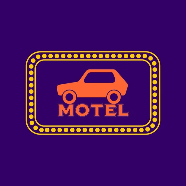 Señal de tráfico del motel retro . — Vector de stock