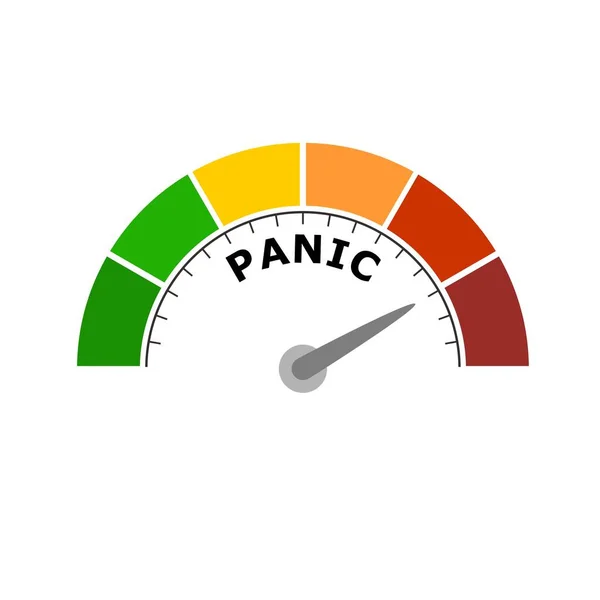Medidor de nivel de pánico — Vector de stock