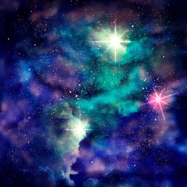 Universe filled with stars. Abstract nebula or galaxy. Astronomy conceptual background