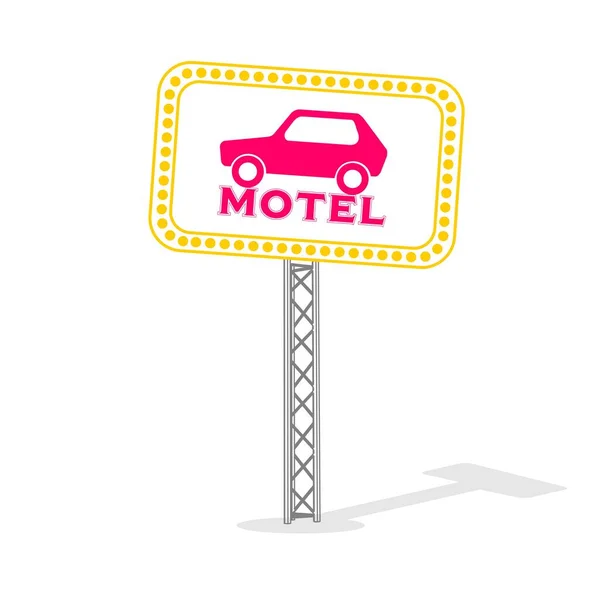 Verkeerstekens van Retro motel. — Stockvector
