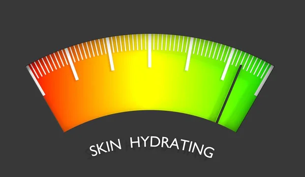 Koncepce hydratačního měřidla kůže — Stock fotografie