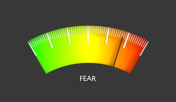 Medidor de nivel de miedo — Foto de Stock
