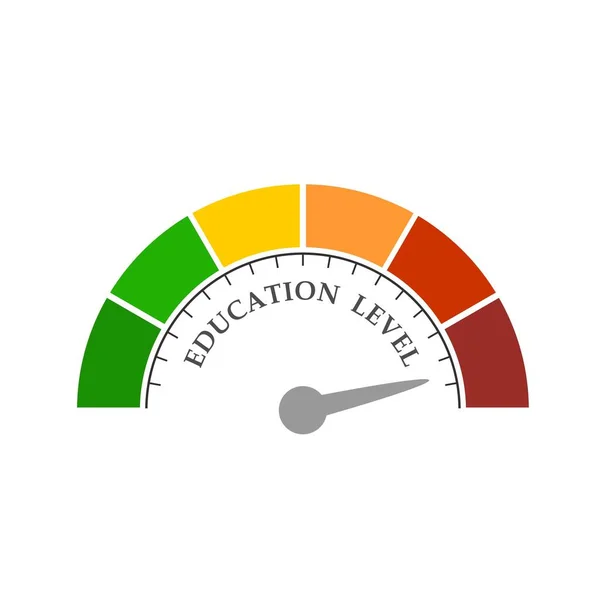 Medidor de nivel educativo — Vector de stock