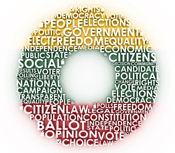 Elezioni relative tag cloud — Foto Stock