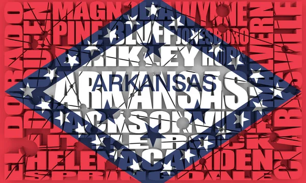 Arkansas lista de ciudades estatales — Foto de Stock