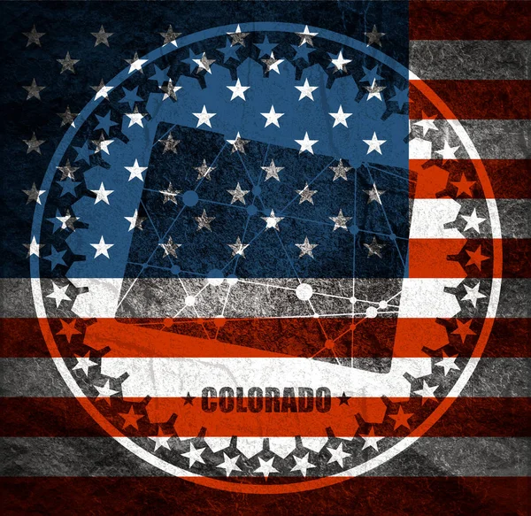 Colorado mappa di stato — Foto Stock