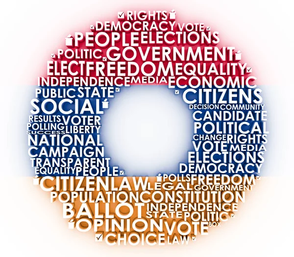 Elections relative tags cloud — Stock Photo, Image