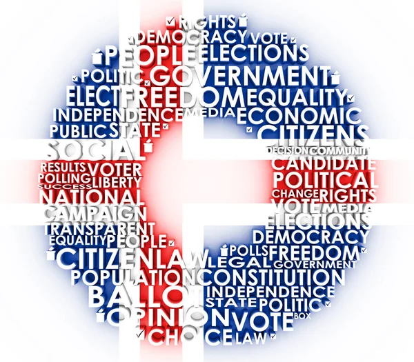 Elections relative tags cloud — Stock Photo, Image