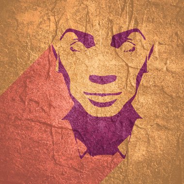 Bir kadın kafası silueti..