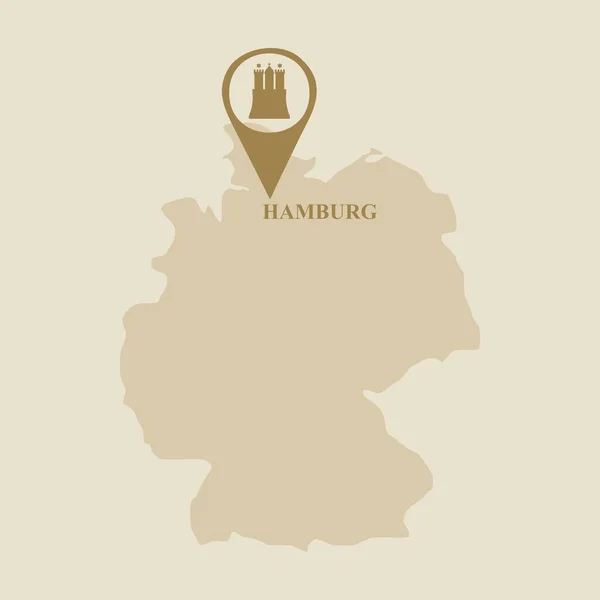 Hamburg seaport emblem — Stock Vector