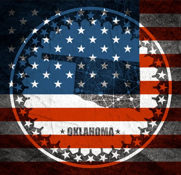 Statskarta över Oklahoma — Stockfoto