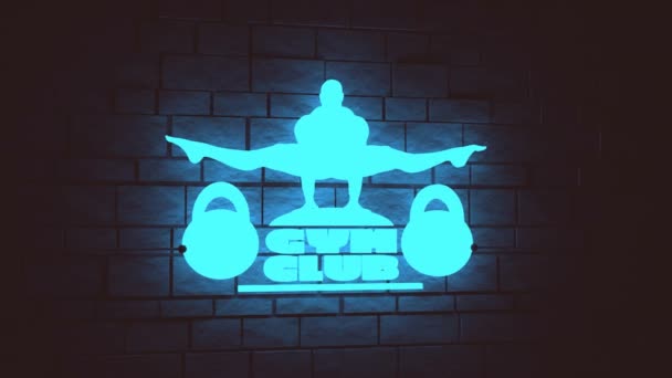 Gym club emblem — Stock Video