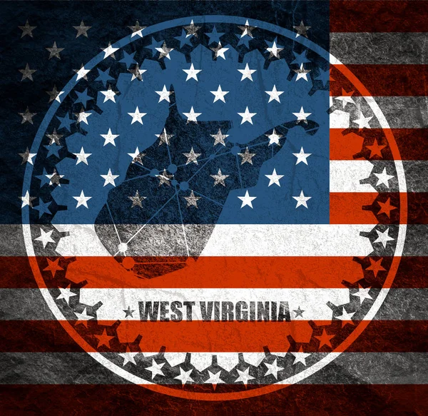 West Virginia staat kaart — Stockfoto