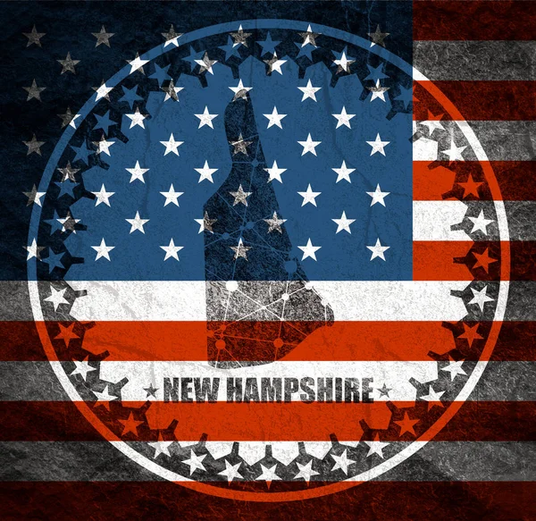 New Hampshire state map — Stock Photo, Image