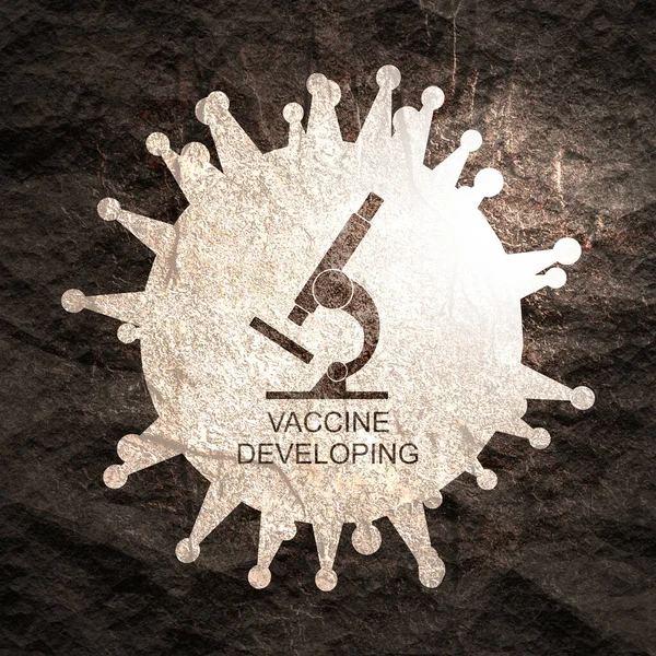 Conceito de desenvolvimento da vacina contra o vírus — Fotografia de Stock