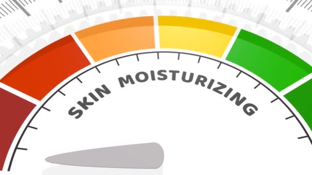 Concepto de medidor hidratante de piel — Vídeo de stock