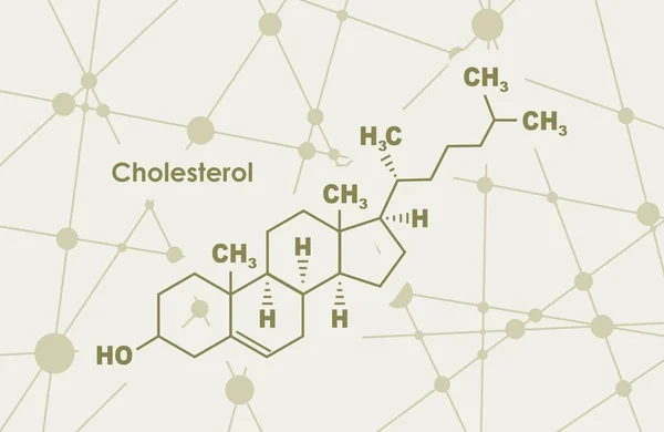 Vzorec cholesterolu. — Stockový vektor