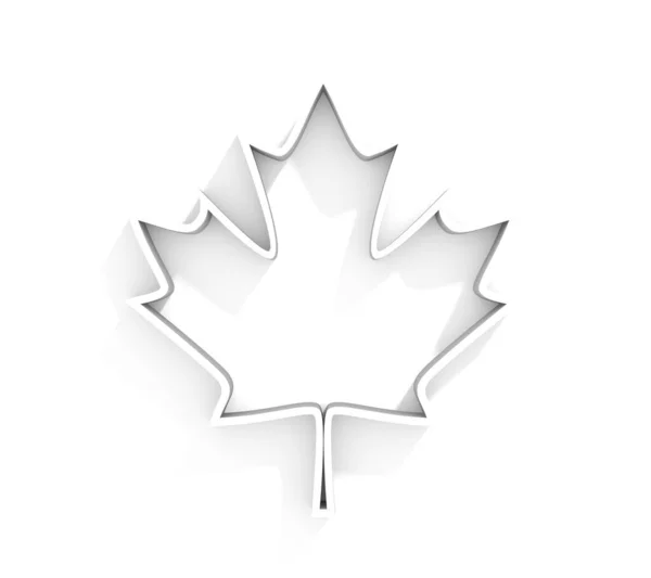 Maple leaf icon — Stock Photo, Image