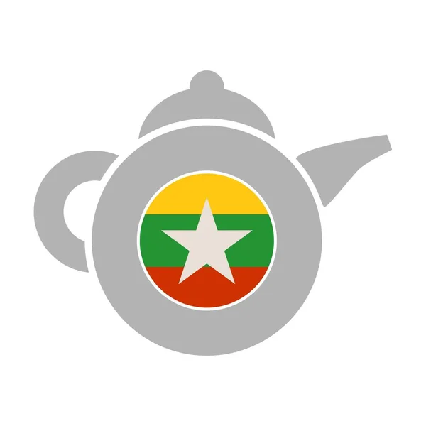 Emblem der Teestube — Stockvektor