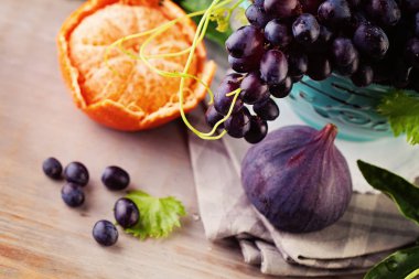 Üzüm meyve arka plan ile. Sağlıklı gıda