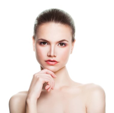 Mükemmel kadını Spa modeli izole. Seçimler kavramı ve düşünün