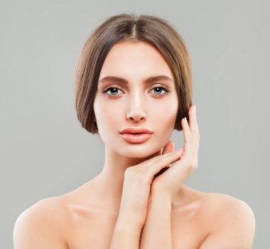 Mükemmel Model kız. Açık cilt olan sağlıklı kadın
