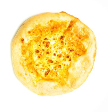 Geleneksel khachapuri veya hachapuri beyaz, en iyi görünüm