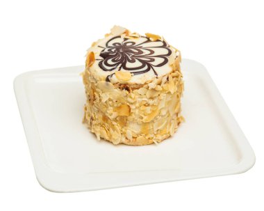 Beyaz arka plan üzerinde izole kek Napolyon