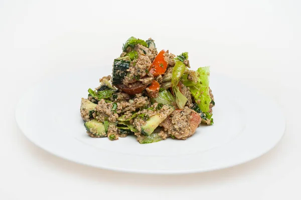 Салат з кіокою з овочами. концепція суперпродовольства — стокове фото