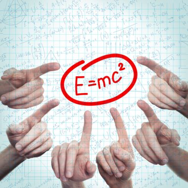 Birçok el Formula 'yı işaret ediyor. Bilim problemini kabul et