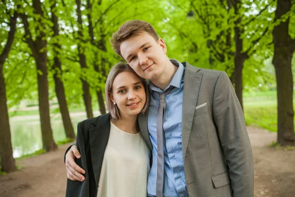 Hermosa Pareja Juntos Aire Libre Vacaciones Románticas — Foto de Stock