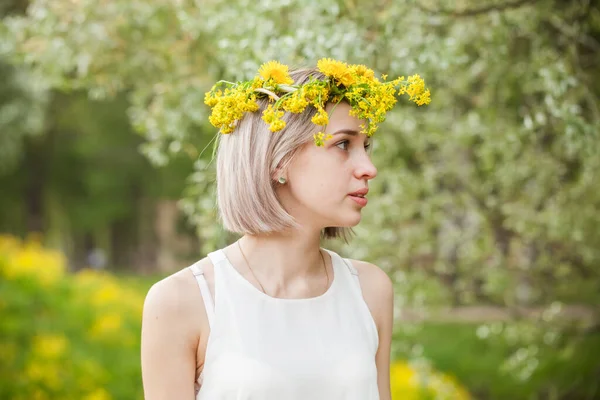 Bella Donna Primavera Parco All Aperto — Foto Stock