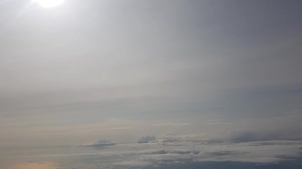 Céu Bonito Com Sol Com Nuvens Fundo — Vídeo de Stock