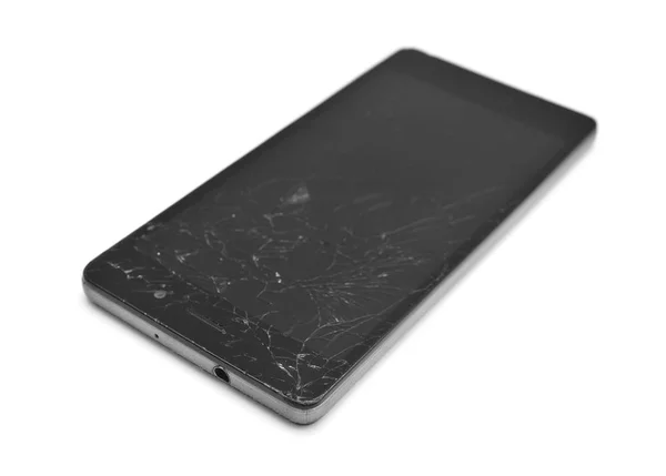 Smartphone quebrado isolado — Fotografia de Stock