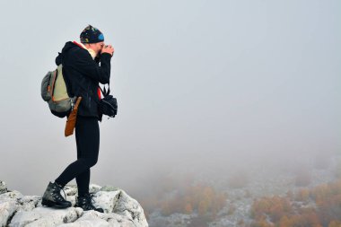 Açık kadın fotoğrafçı