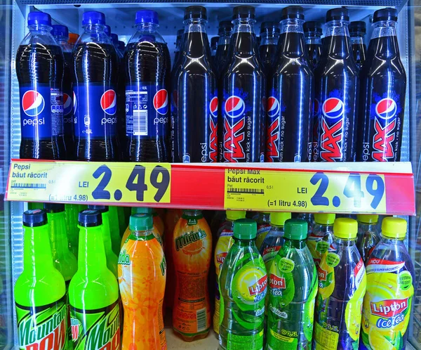 Negozio di bottiglie di soda — Foto Stock