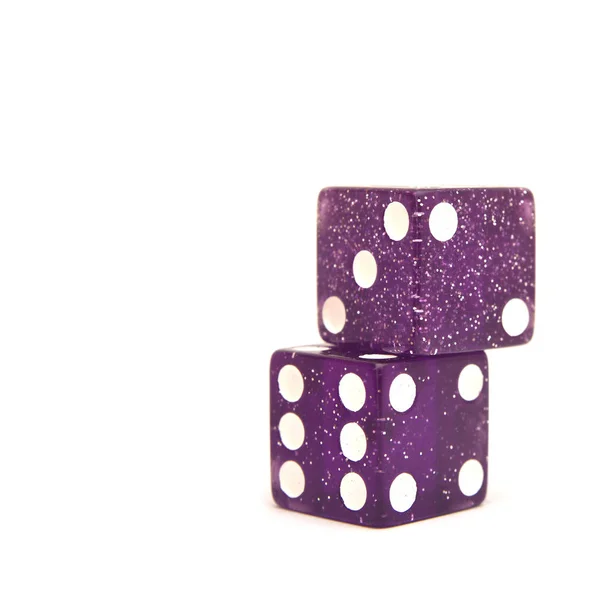 Casino dice na białym tle — Zdjęcie stockowe