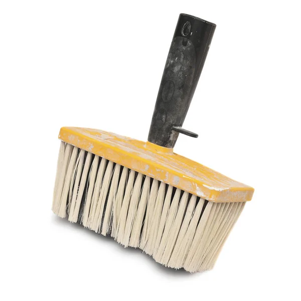 Whitewashing brush isolated on white — Stock Photo, Image