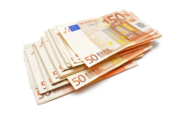 Євро рахунки стека — стокове фото