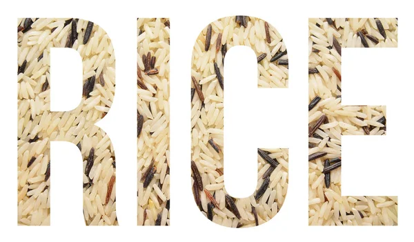 Banner de texto de arroz — Foto de Stock