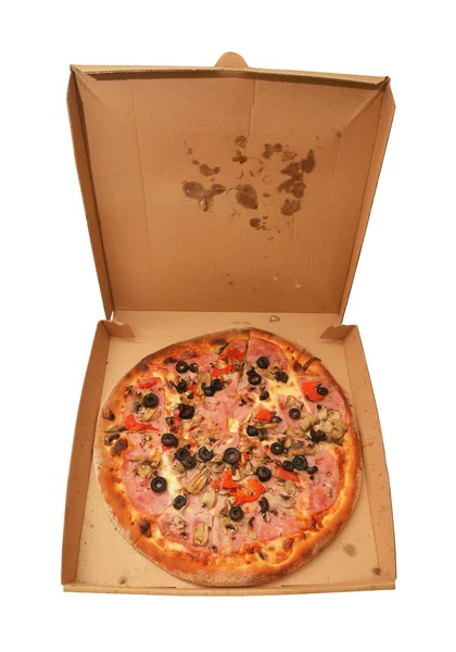 Пицца capricciosa изолированы — стоковое фото
