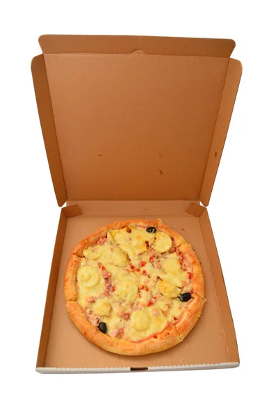 Pizza calzone isolated Stock Photo