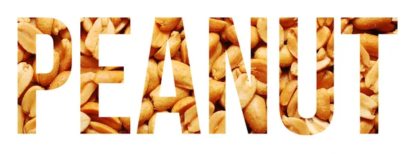 Banner de texto de amendoim — Fotografia de Stock