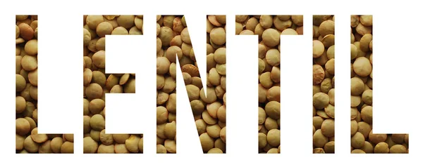 Banner de texto de lentilha — Fotografia de Stock
