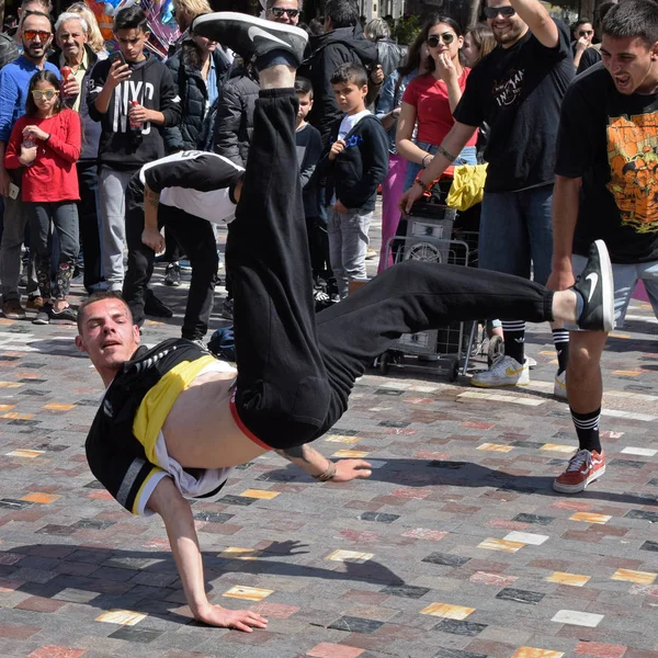 Danse de rue breakdancer — Photo