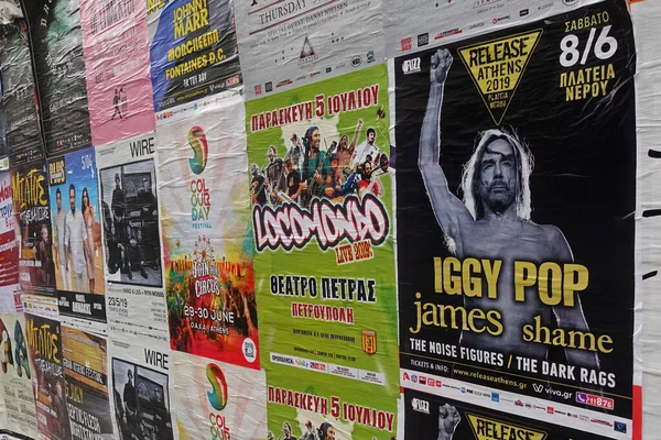 Live muziek posters iggy pop — Stockfoto