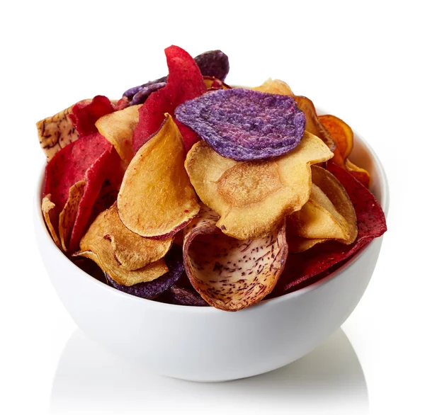 Chip vegetali colorati sani — Foto Stock