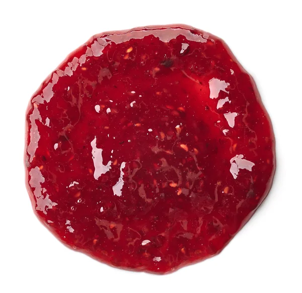 Tache ronde de confiture de framboise — Photo