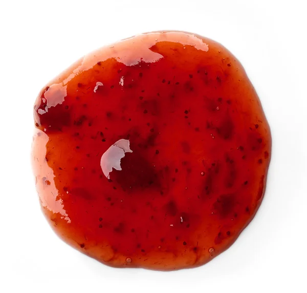 Macchia rotonda di marmellata di fragole — Foto Stock